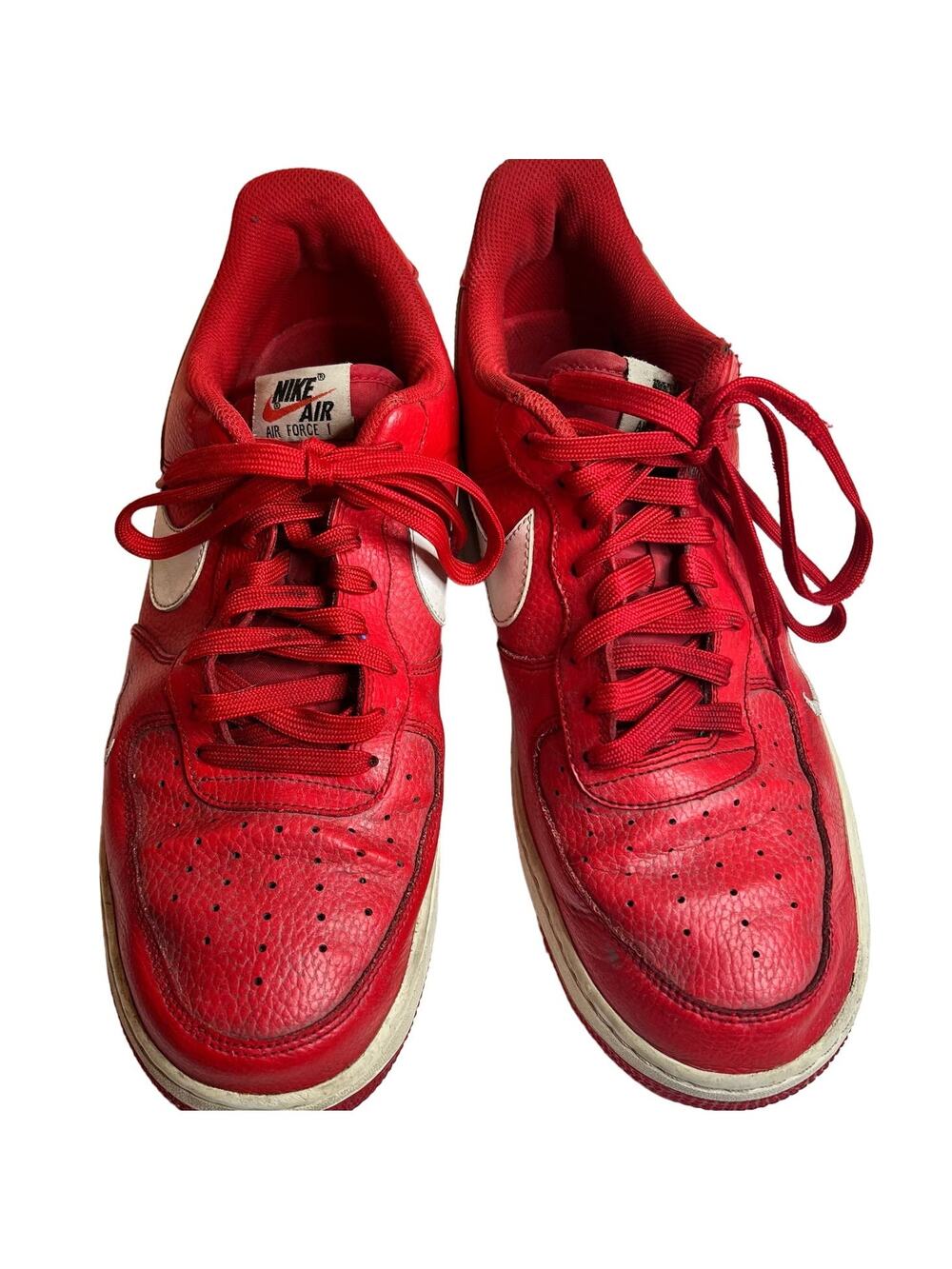 2017 Nike Air Force 1 Low Mini Swoosh University Red Sneakers Shoes Size 12 Men
